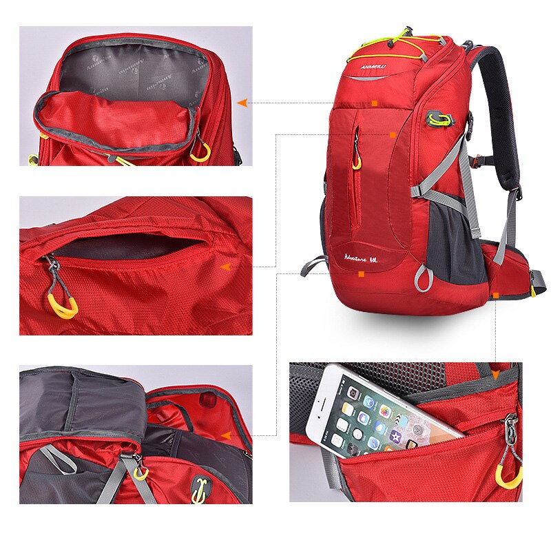 40L Large Waterproof Travel Bags Rucksack Men Nylon Outdoor Camping Hiking Bicycle Sports Backpacks Bag Climbing Backpack