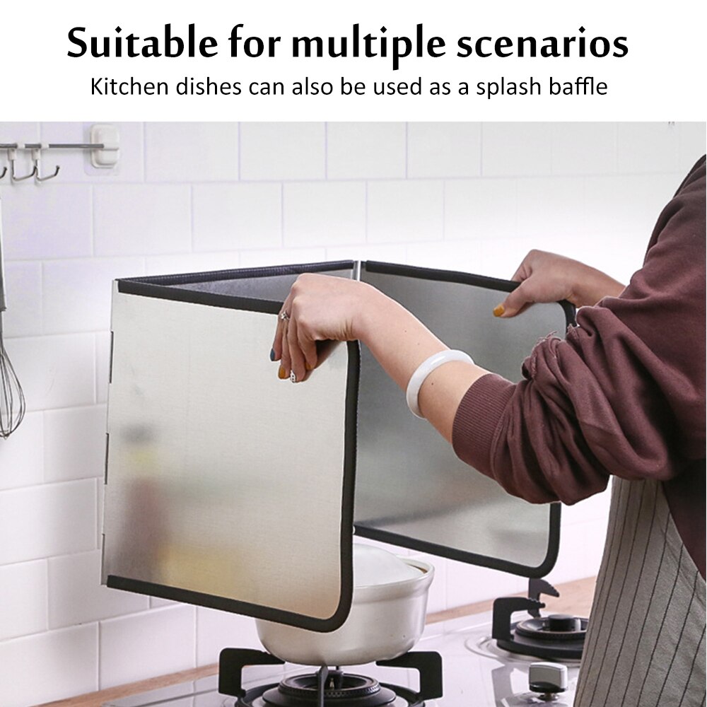 Küche Öl Prallplatte Braten Splash Öl Fume Isolierung Platte Verzinktem Öl-Proof Schallwand Küche Kochen Herd Öl Splash