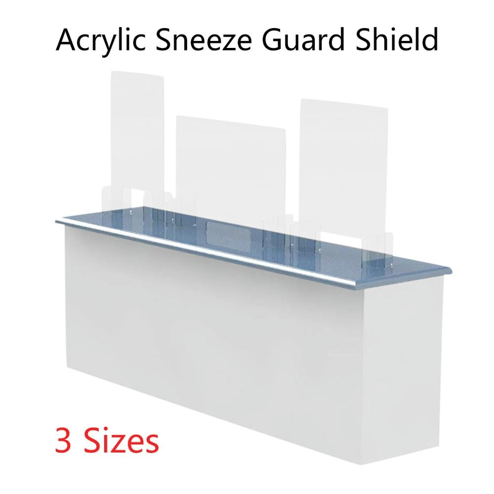 Sneeze Guard Shield Protection Safety Counter Top Perfection Reception Counter Side Office Reception Droplet Defense 3 Sizes