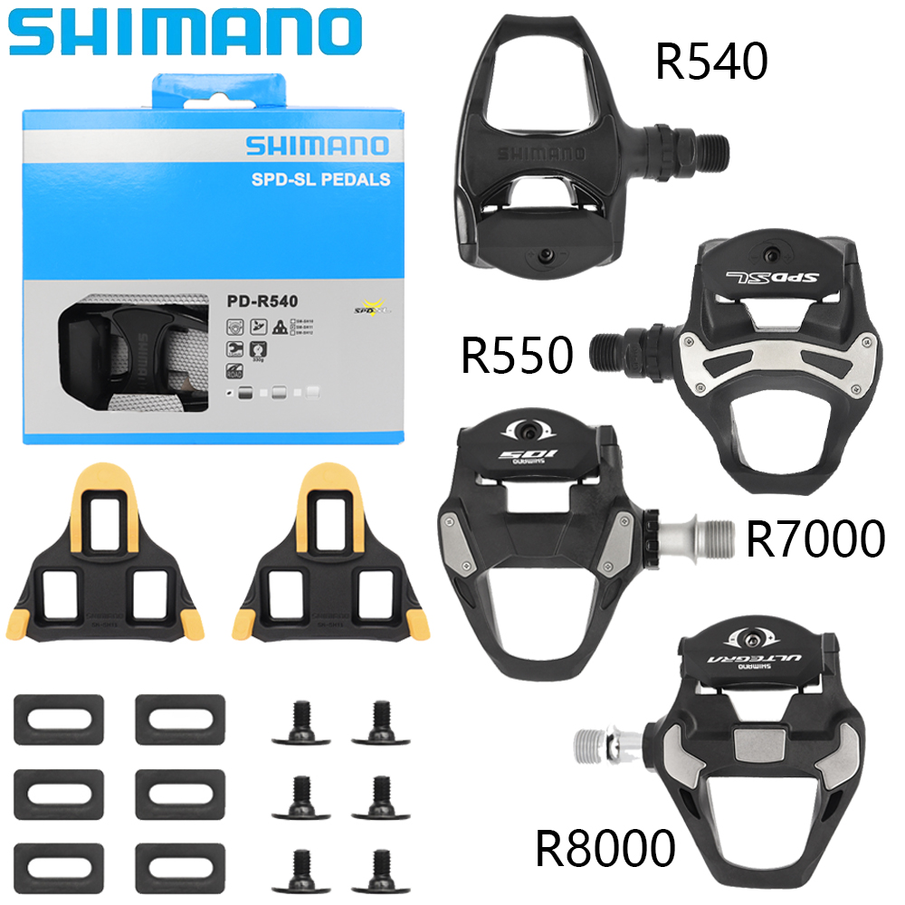 SHIMANO PD R540 R550 R7000 R8000 Rennrad Selbstsichernde Pedale Mit SH11 Stollen Original Radfahren Teile
