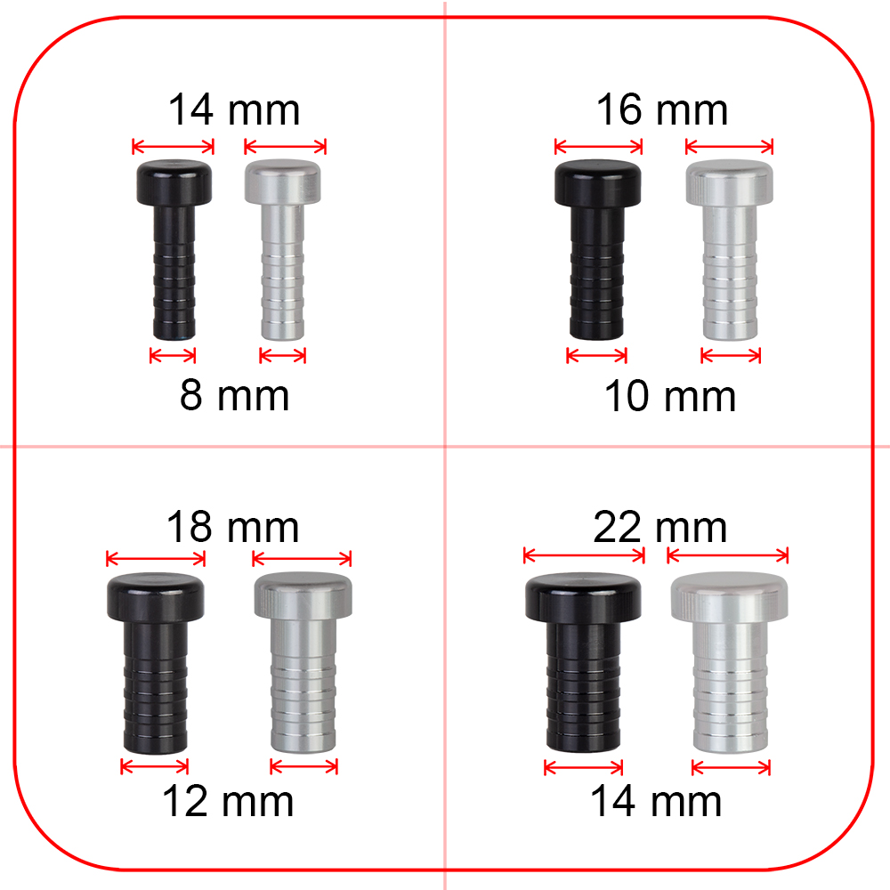8mm-32mm Alloy Aluminium Plug blow off valve Bov Blanking Plug Silicone Hose Blanking Plug 8 10 12 14 16 18 20 22 28 30 32