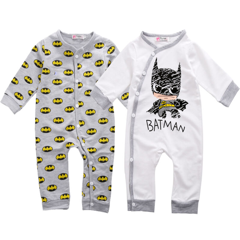 Infant Baby Girls Boys Rompers Cartoon Print Long Sleeve Single Breasted Jumpsuits Clothes