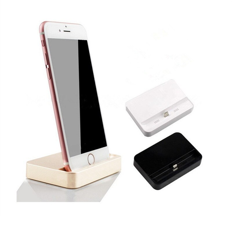 Mode Smartphone Laadstation Dock Station Voor Iphone 7 Apple Docking Station Cradle Oplader Houder Mobiele Telefoon Stand: white no wire iphone