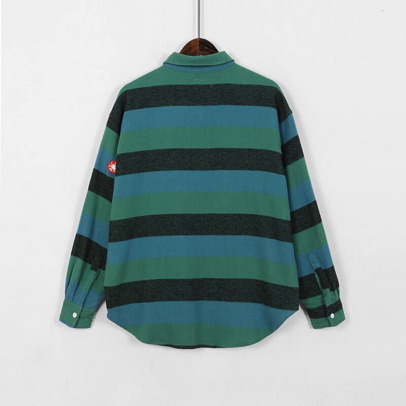 High CAVEMPT Striped Shirt Oversized Casual Hip-hop C.E Shirts Men Women Couples Knitted Shirt