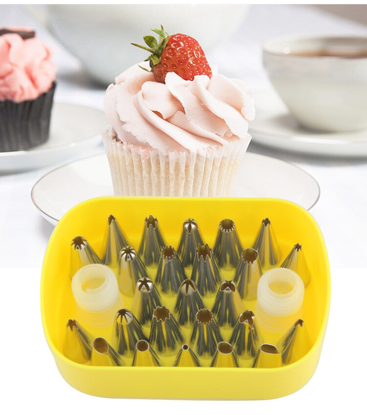 Taart Decoreren Mond Set Rvs 25 Hoofd Decoreren Mond Boxed Cake Volledige Set Bakken Decorating Tool Spot
