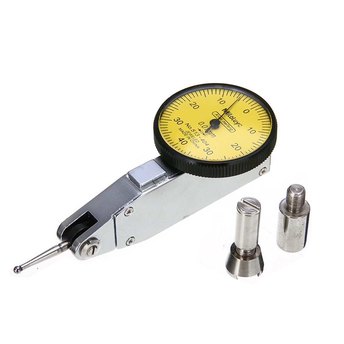 0.01mm Lever Dial Indicator High Precision Metal Dial Gauge Test Indicator Metric With Dovetail Rails 0-40-0 Measuring