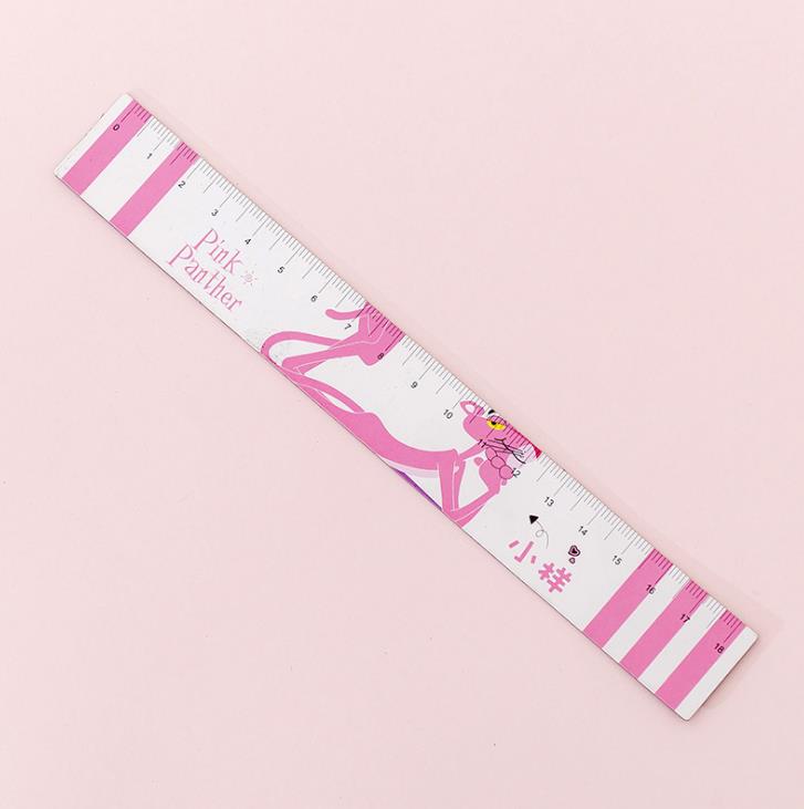 1 piezas de 18cm imán unicornio Flamingo Pantera Rosa Sakura cerdo directamente los gobernantes flexible de herramienta de dibujo de papelería: 1