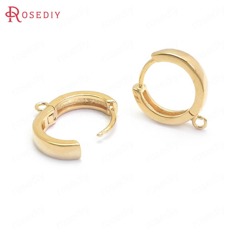 (37205)6 kpl 15mm 24k kullanvärinen messinki pyöreä pyöreä korvakorut vanteet korujen valmistustarvikkeet tee-se-itse löydöt tarvikkeet: 24k kultaista väriä