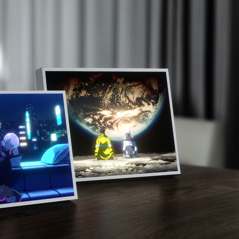 Lámpara de pintura de luz LED Cyberpunk de Anime HD, 3 colores de atenuación de enchufe USB, decoración de Ambiente de neón para sala de juegos, de luz de humor