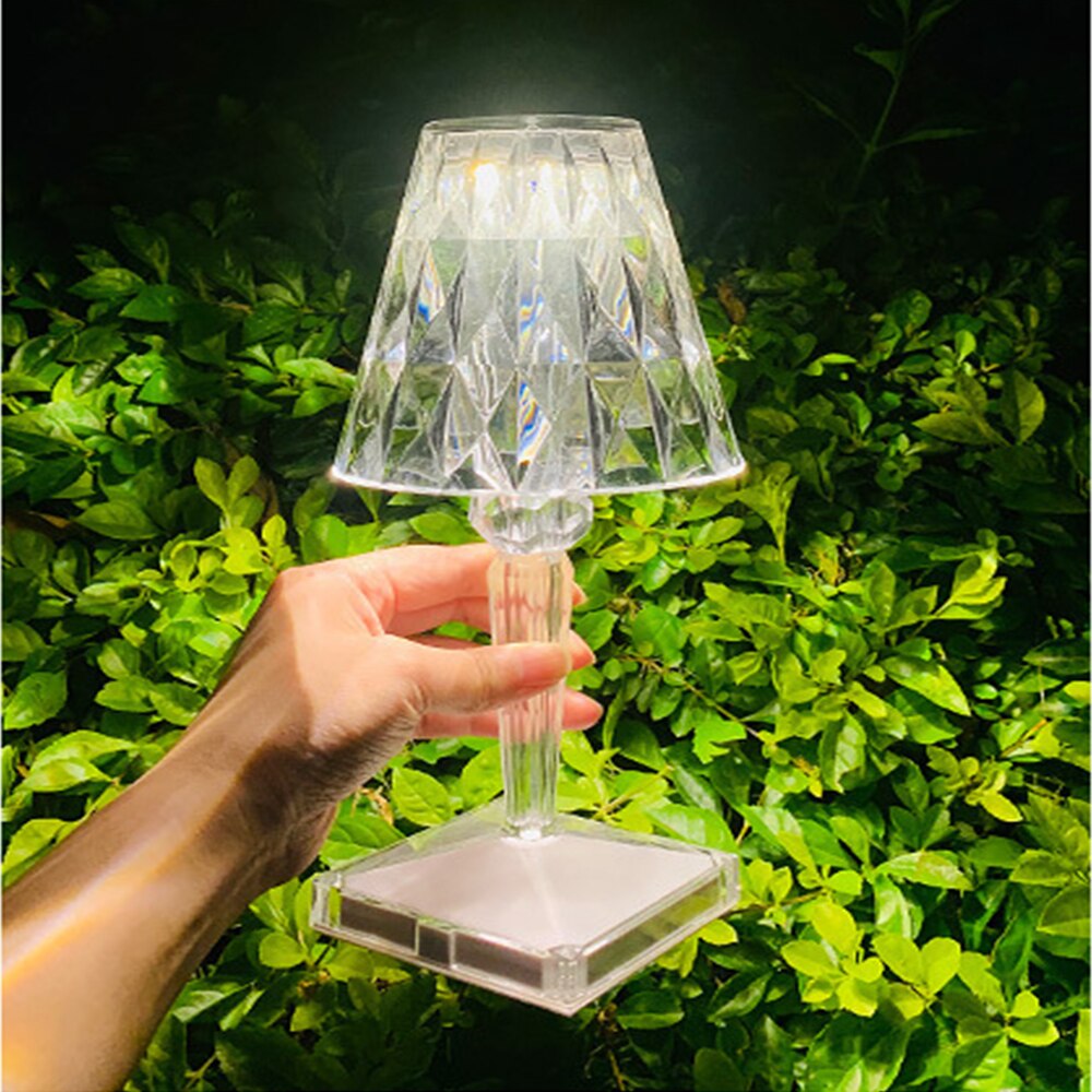 Touch Sensor Diamond Table Lamp Bar Bedroom Bedside Coffee Crystal Led Table Lamp Night Light Acrylic Decorative Lamp