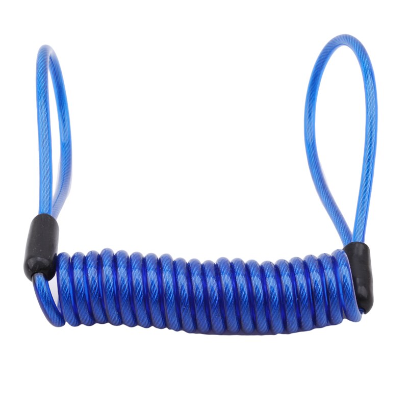 Stretch length 120cm icycle Lock Reminder Elastic Rope Anti Theft Bike Motorcycle Scooter Spring Cable Wire 4 color: blue
