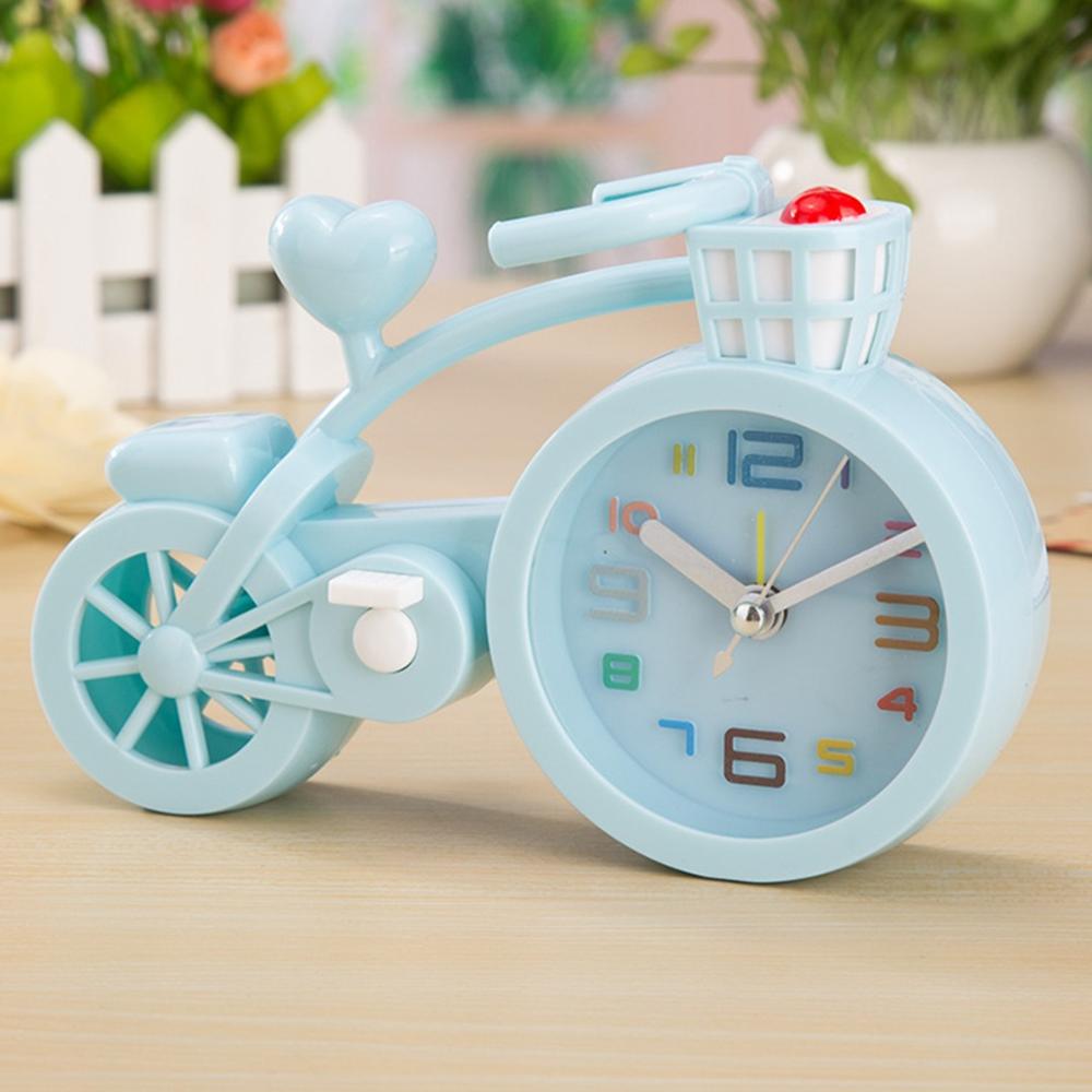 Réveil pour enfants | Joli réveil, couleur bonbon, dessin animé, en forme de vélo, horloge de Table pour garçons et filles