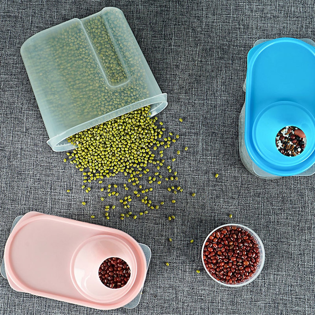 1.9-2.5L PP Food Storage Box Clear Plastic Kitchen Storage Bottles Jars Dried Grains Tank Pantry Container Sealpot Organizer 1pc