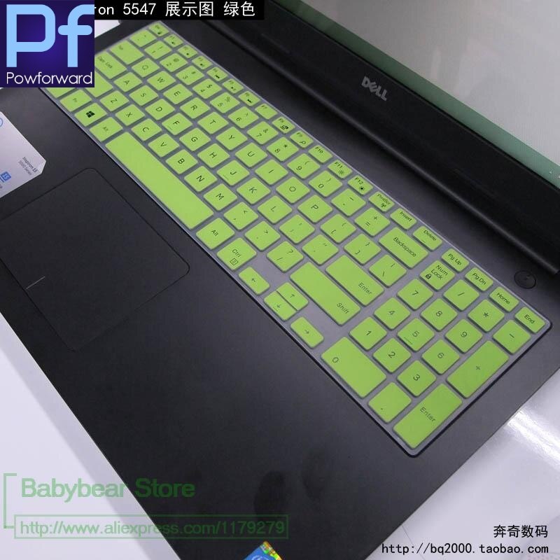 Silikonowa klawiatura do laptopa obudowa ochronna do Dell Latitude 15 3500 3550 3560 3570 3580 3590 15.6&quot;: green