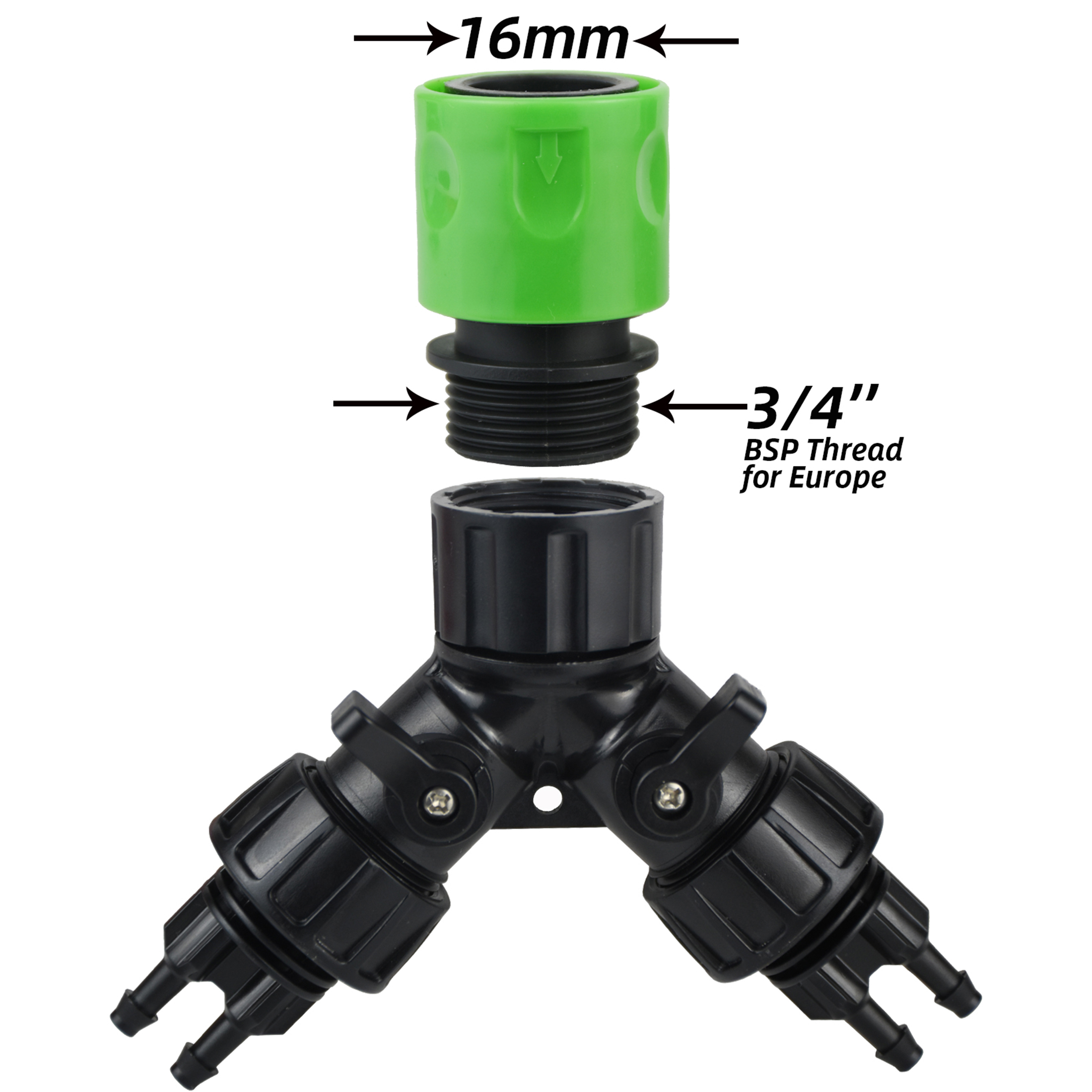 Kesla 1pc kranadapter 1- veis 2- -veis 4- -veis splitter dryppvanning hage 1/4 -tommers slange automatisk vanningssystemsett bonsai potteplante
