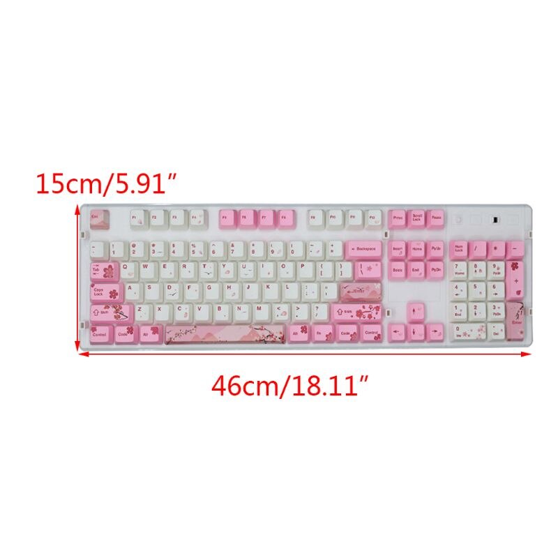 1 Set Replaceable PBT 104 Pcs KeyCaps OEM Height Colorful Matching Key Cap N0HC