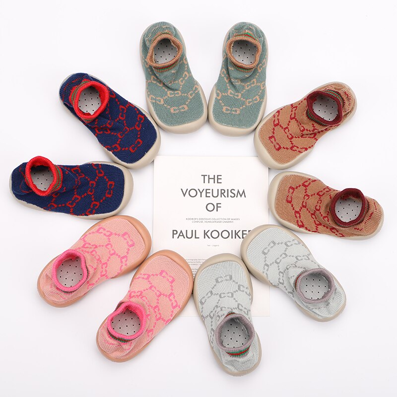 Baby Boys Girls Sock Shoes Non-slip Floor Socks Baby Soft Rubber Sole Toddler Sneakers Socks Baby Socks with Rubber Soles Shoes