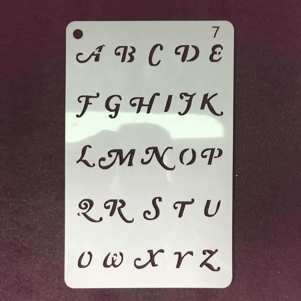 12pcs Handwriting Practice Letter Stamping Template Album Scrapbooking Multi-use Embossing Greeting Card Layering Stencil Set