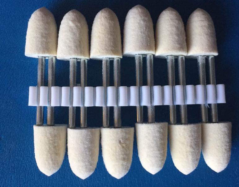 12 stk dremel tilbehør 2.35mm skaft uld polering slibehoved metaloverflade polering filthjul til roterende smykkeværktøj