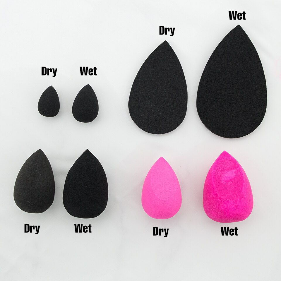 BEILI-brochas de maquillaje de ojos, Set de maquillaje de ojos de pelo de cabra Natural rojo con esponja cosmética para base de maquillaje en polvo sombra de ojos mezcla caja