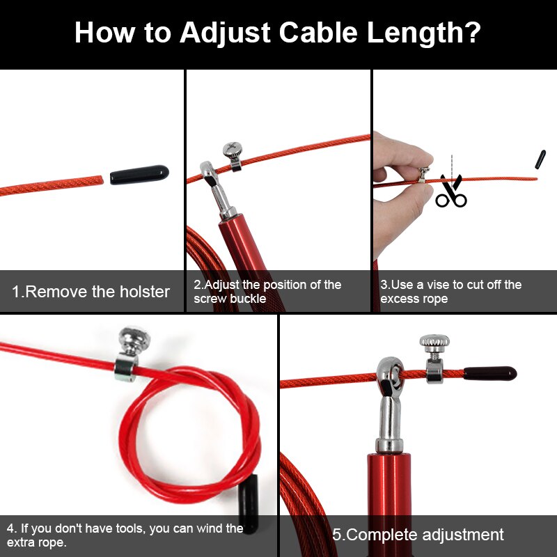 3m Speed Jump Rope Steel Wire Adjustable Skipping Rope Home Fitness Boxing Sports Training Equipment