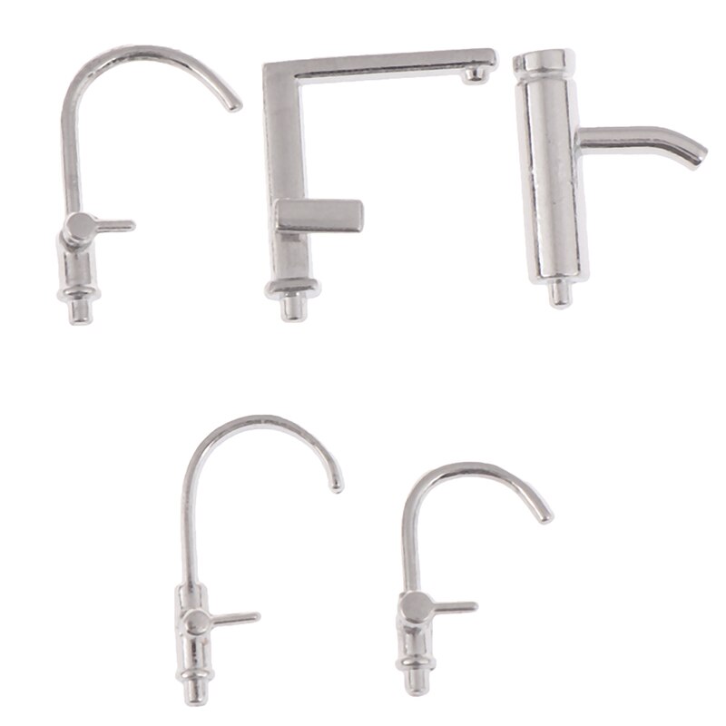 1/12 Dollhouse Mini Bad Kraan Simulatie Water Tap Model Meubels Speelgoed voor Poppenhuis Decoratie Miniatuur Accessoires