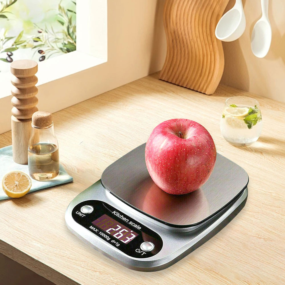 Báscula Digital de cocina de 10Kg/1g, báscula pequeña para alimentos, pantalla LCD, báscula Digital de peso de gramos, herramientas de medición multifunción para joyería