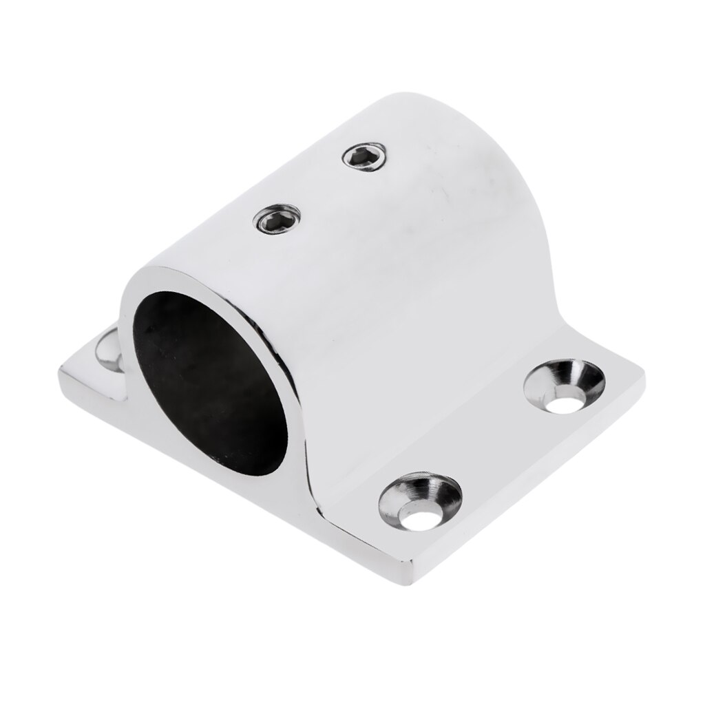 316 Stainless Steel Boat Hand Rail Fittings 90 Degree Stanchion Rectangle Base Marine Deck Hardware for 25mm Tubing