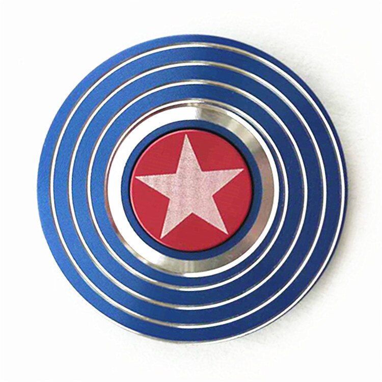 Captain America Schild Fingertip Gyroskop Aluminium Finger Dekompression Spielzeug: YELLOW