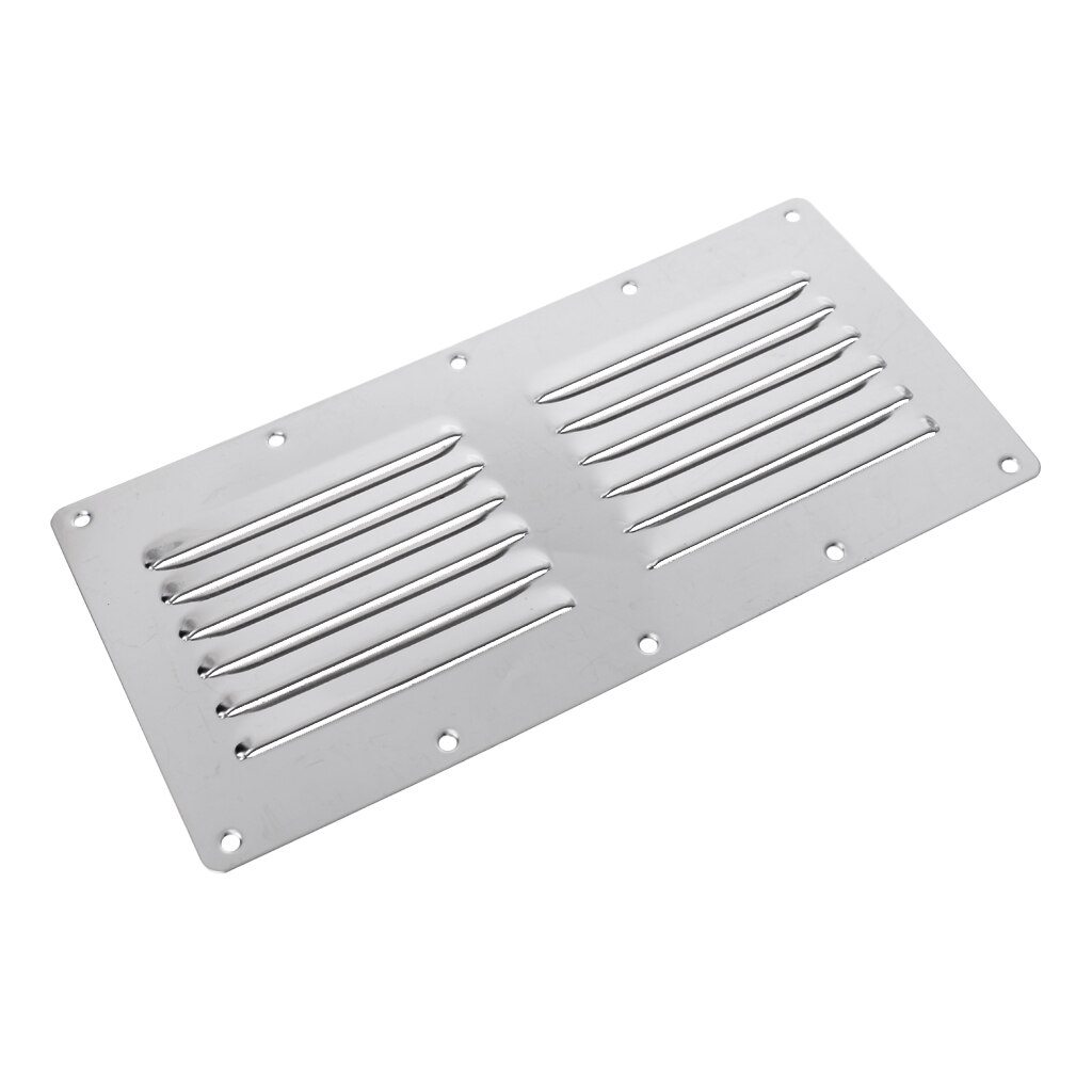 23 x 11.5 cm / 9 x 4.5 tums rektangulärt luftventilsgrill ventilationsgaller för byte av båt, rostfritt stål