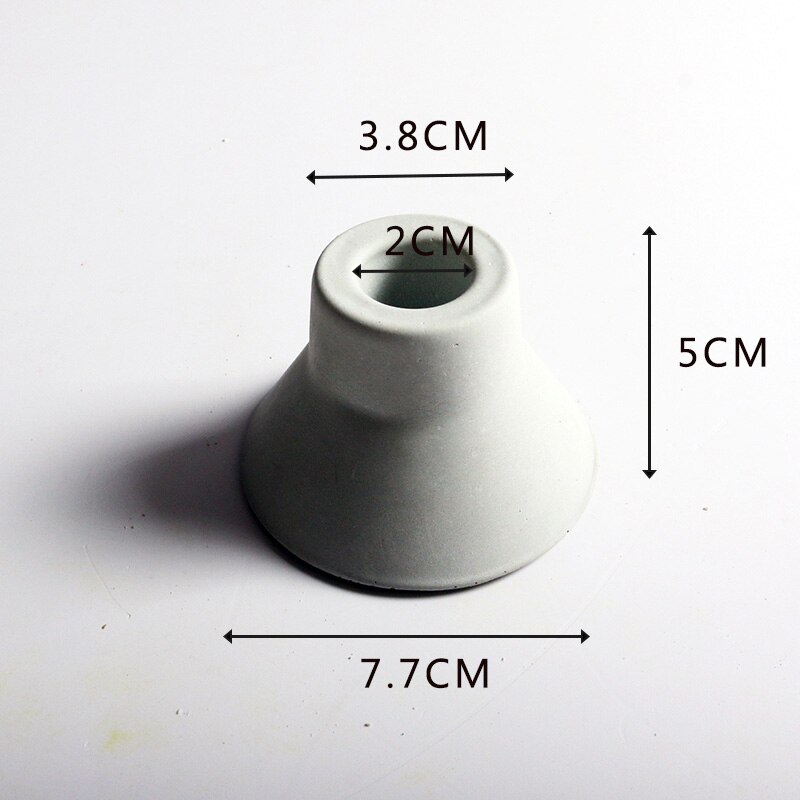 Fyrkantig rund betongljusstake silikonform hem bröllopsdekoration cement planter ljusstake formar: Brun