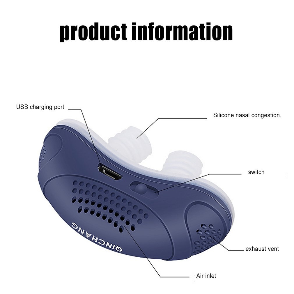 Micro Elektrische Anti Snurken Elektronische Apparaat Slaapapneu Stop Snore Stopper Aid Usb Elektrische Anti Snurken Apparaat