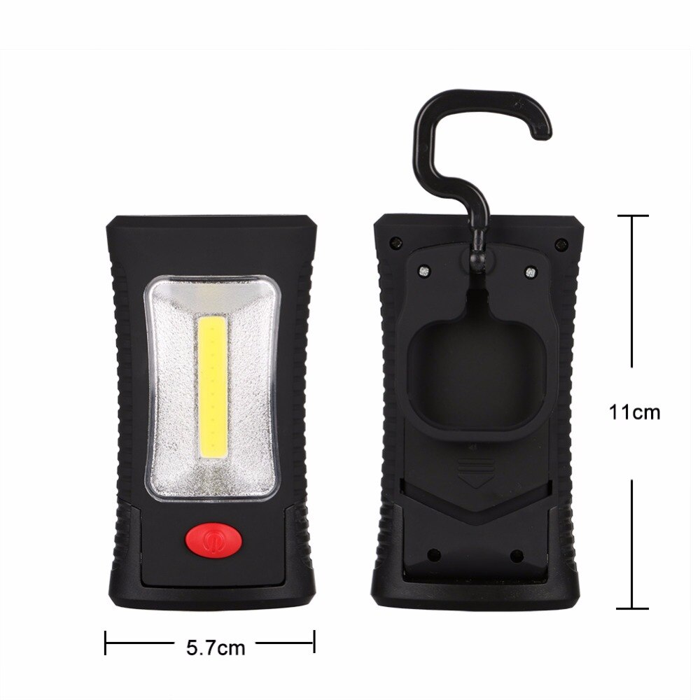 Magneet Cob Led Werken Lamp Cob + 3Leds 2-Modi Led Zaklamp Werken Licht Outdoor Zaklamp Lamp Met opvouwbare Haak