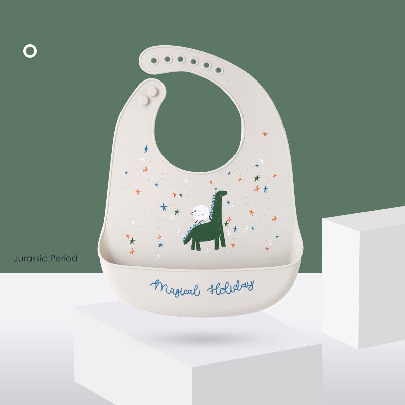 Karikatur Regenbogen Wasserdichte Silikon Baby Lätzchen Mit Tasche Weiche Kleinkind Baby Fütterung Sachen Einstellbare Lätzchen: 02