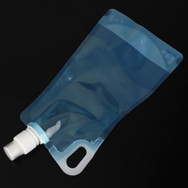 Bolsa plegable para botella de agua potable de 1l, para deportes al aire libre, senderismo, Camping