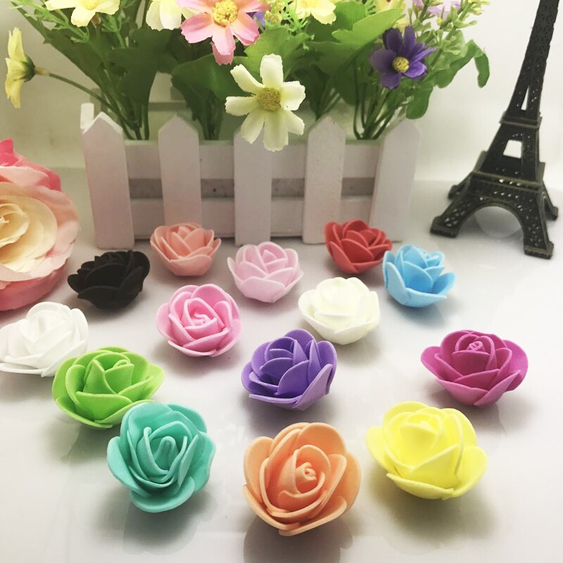 10pcs Tiffany blue Mini PE Foam Roses Artificial Flowers For Wedding Box Handmade Decoration DIY Wreath Valentine's day