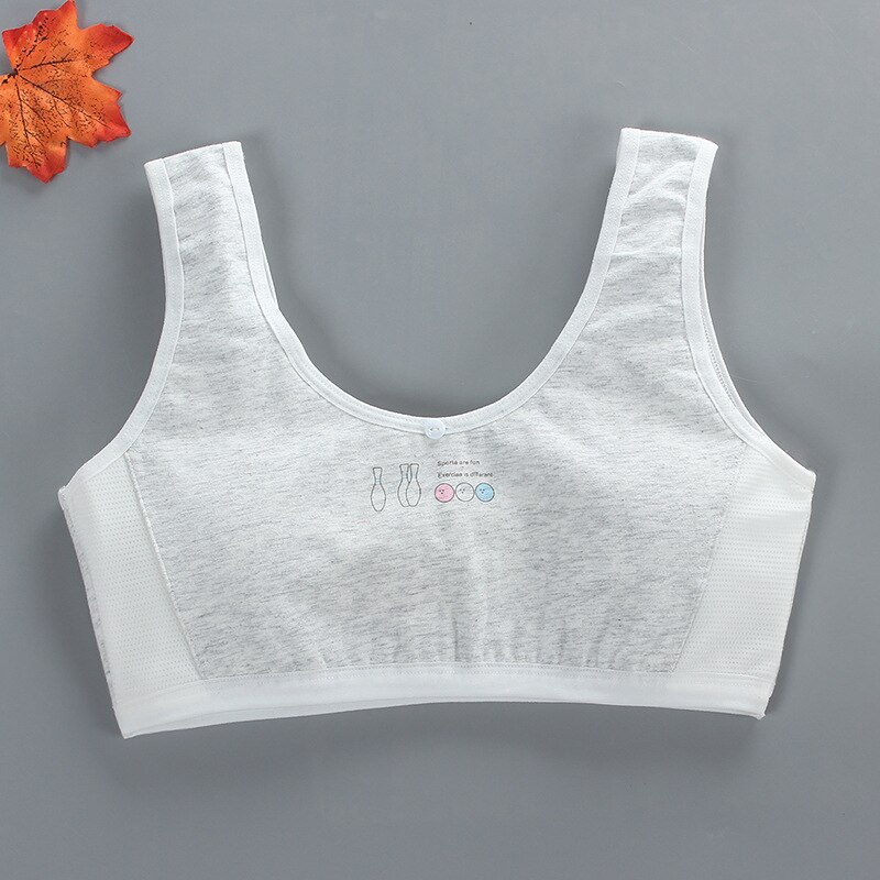 Tops para chicas adolescentes, ropa interior con sujetador para niños, chaleco para adolescente, lencería corta, sujetadores deportivos, ropa de calle sin mangas, transpirable, 7-14T