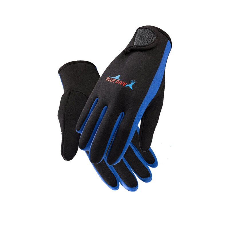 Gants de bateau antidérapants, en caoutchouc, réfléchissants, chauds, pour la plongée, la natation, le surf, la pêche en apnée, #01: Bleu / S
