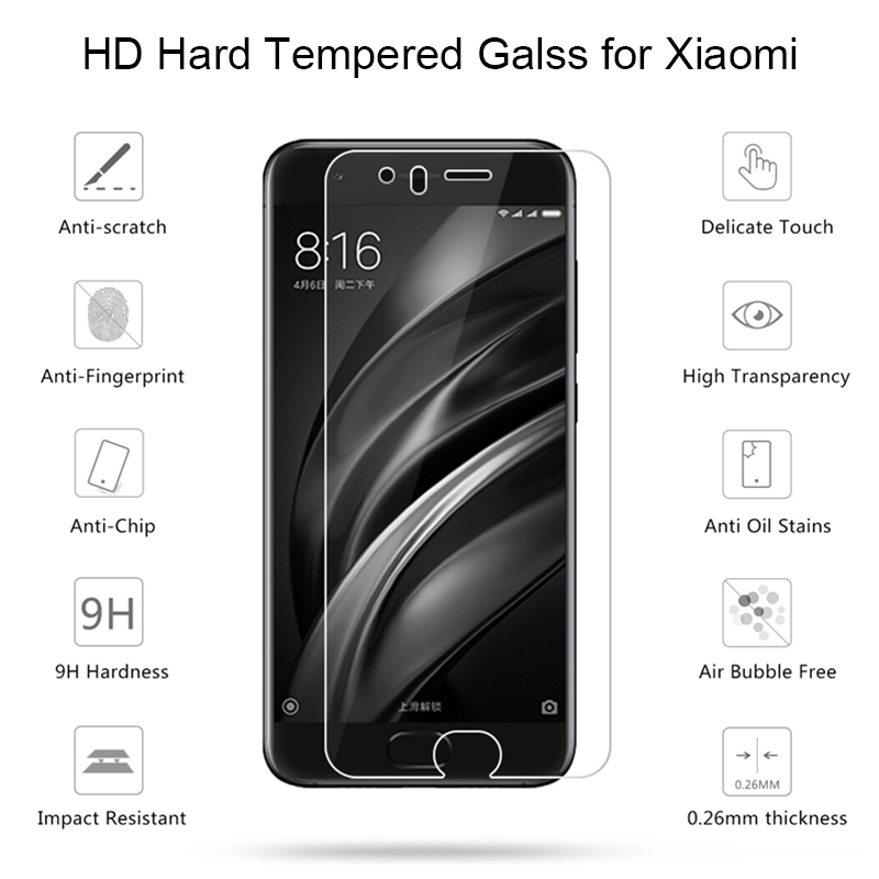 HD 9H Tempered Glass for Xiaomi Mi6 Mi5s Plus Screen Film Glass for Xiaomi Mi Note 2 Glass on Xiaomi Mi2 Mi3 Mi4i Mi4S Mi4C Mi5C