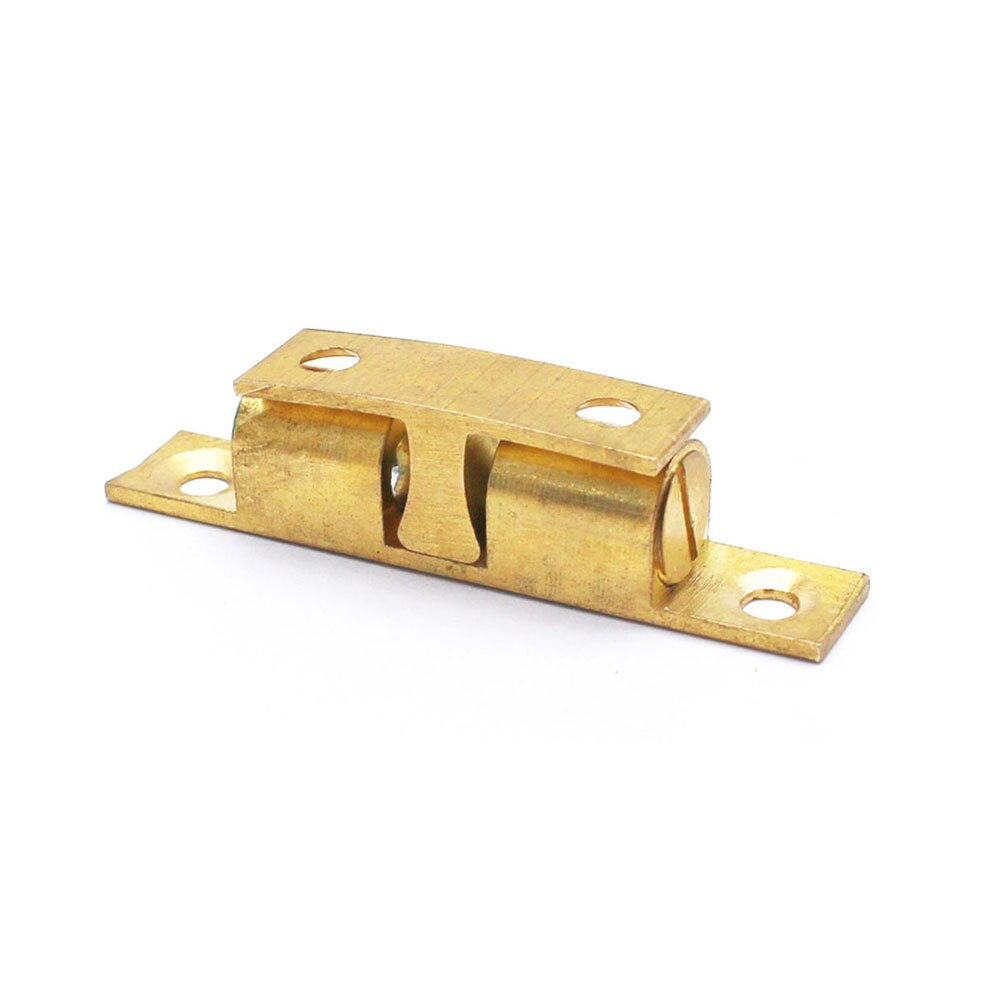 4pcs Hardware Rustproof Kitchen Cabinet Double Roller Door Catcher Cupboard Lock Retainer Universal Home Easy Install Solid: L