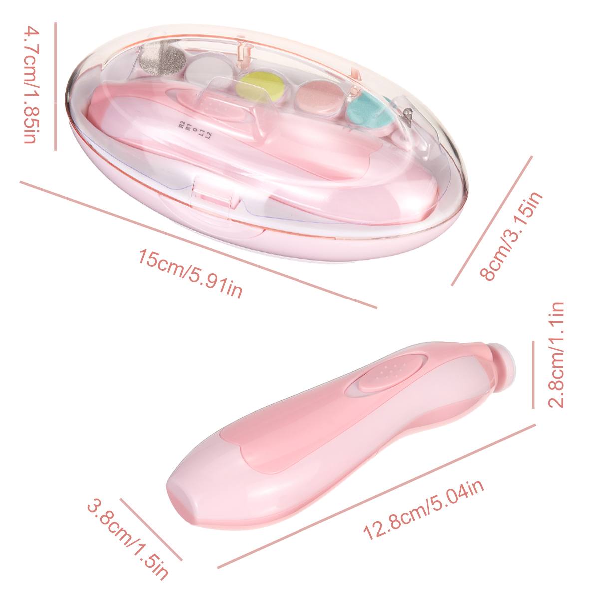 Baby Nail Trimmer Multifunctional Electric Baby Nail File Clippers Toes Fingernail Cutter Trimmer Manicure Tool Set Baby Care