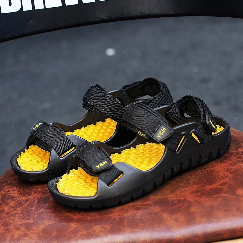 Fritid mænds sandaler canvas basic foran bagstrop sommersko lav blandede farver casual mænd strandsko