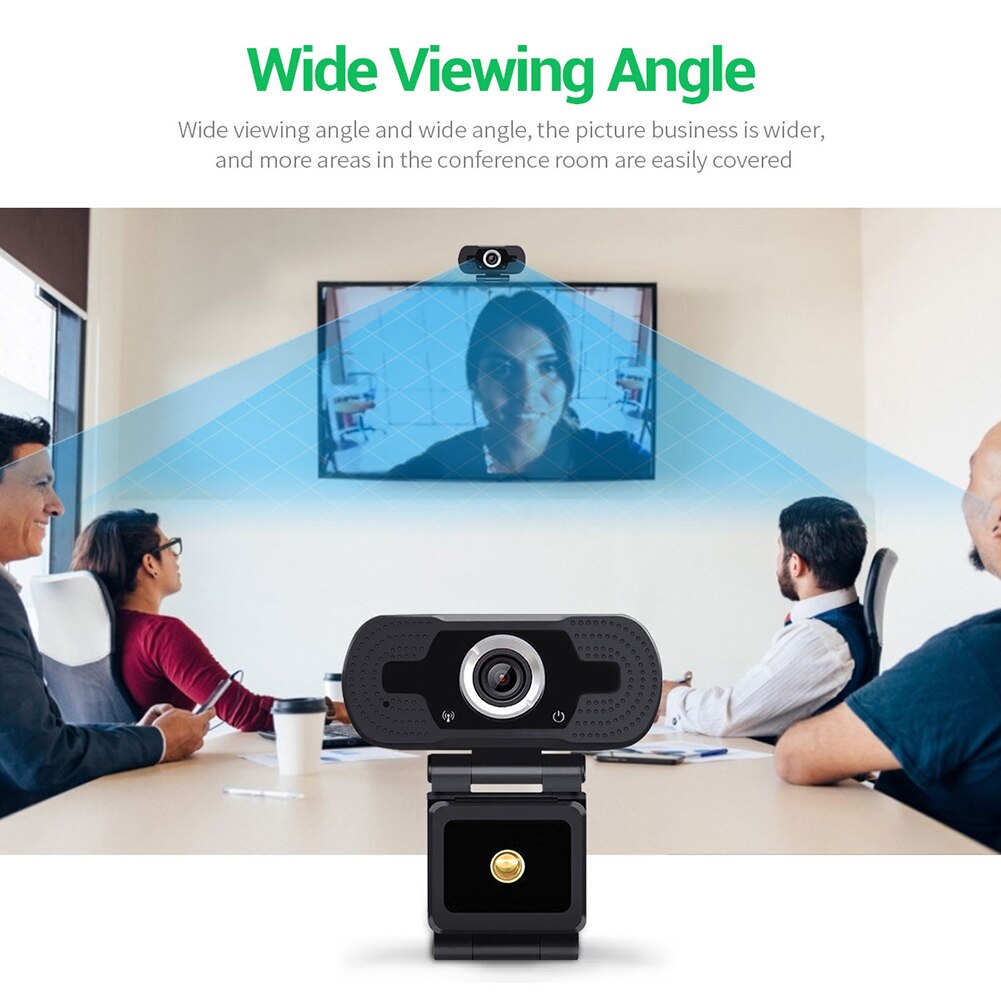 1080P HD Webcam USB Plug and Play Web Camera with Built-in Microphone Widescreen Webcam for Windows / Android / Linux system