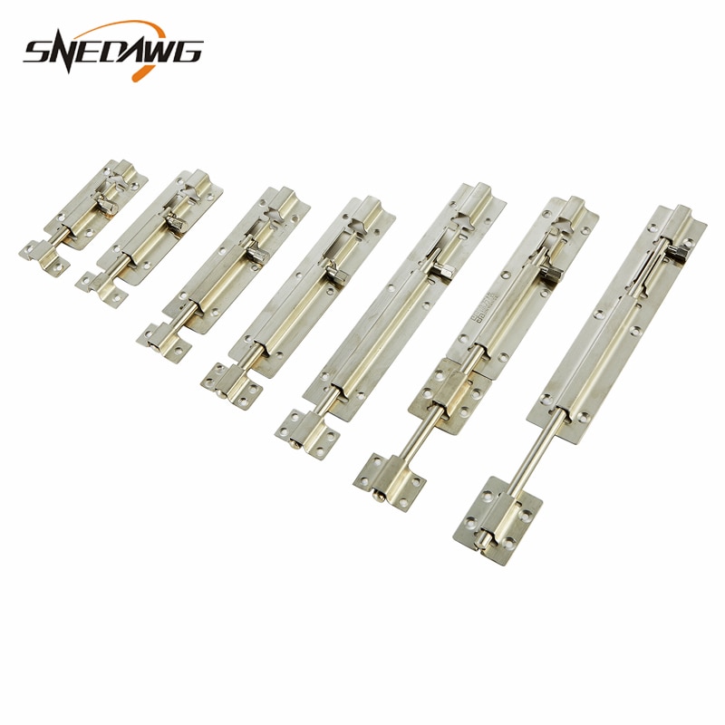 3/4/5/6/8/10/12inch Barrel Bolt Stainless Steel House Security Barrel Door Bolt Home Gate Window Safety Hardware Bolt Lock Latch