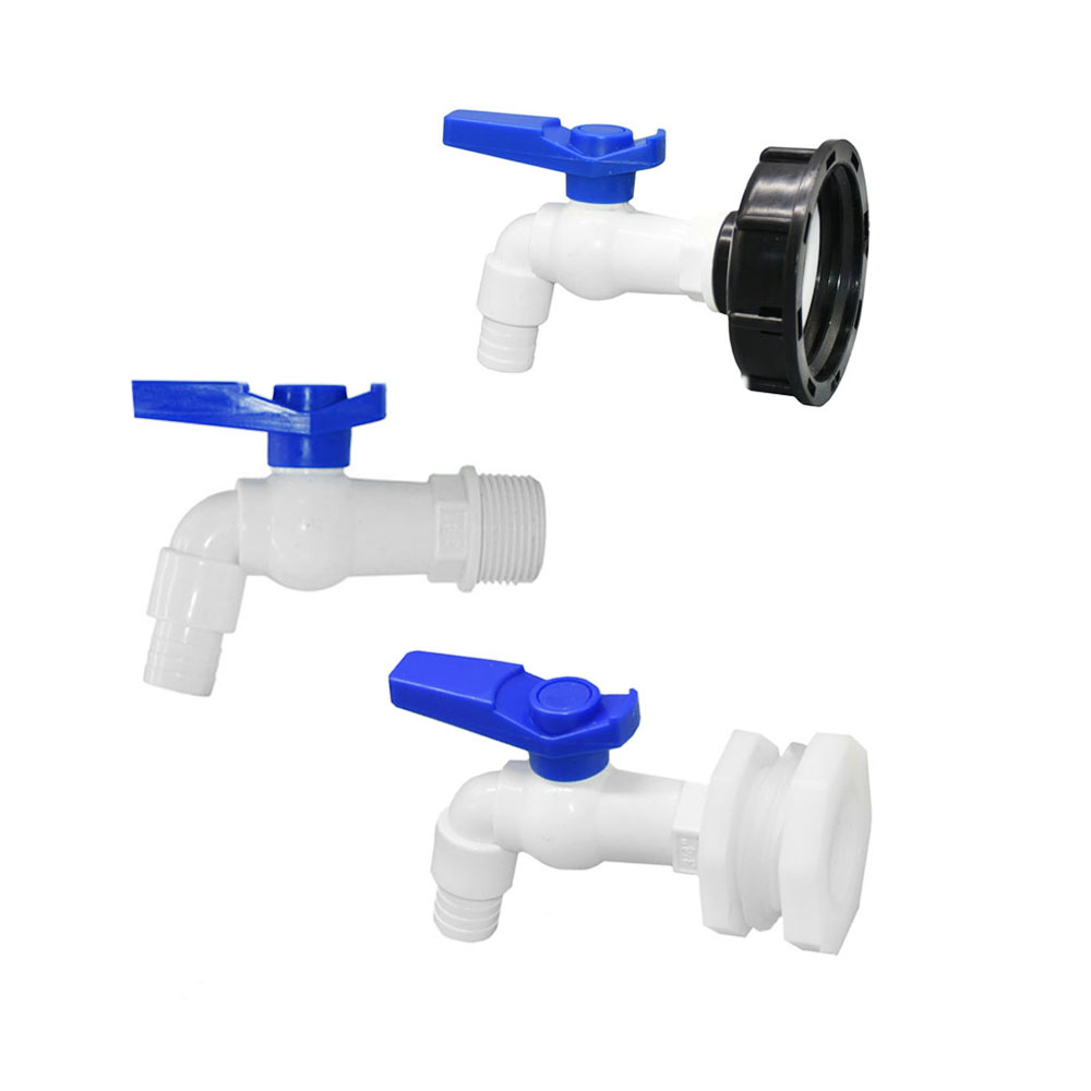 IBC Tank Tap Adapter Valve S60X6 Rough Carving Garden Quick Release Faucet 1/2 3/4 External Size