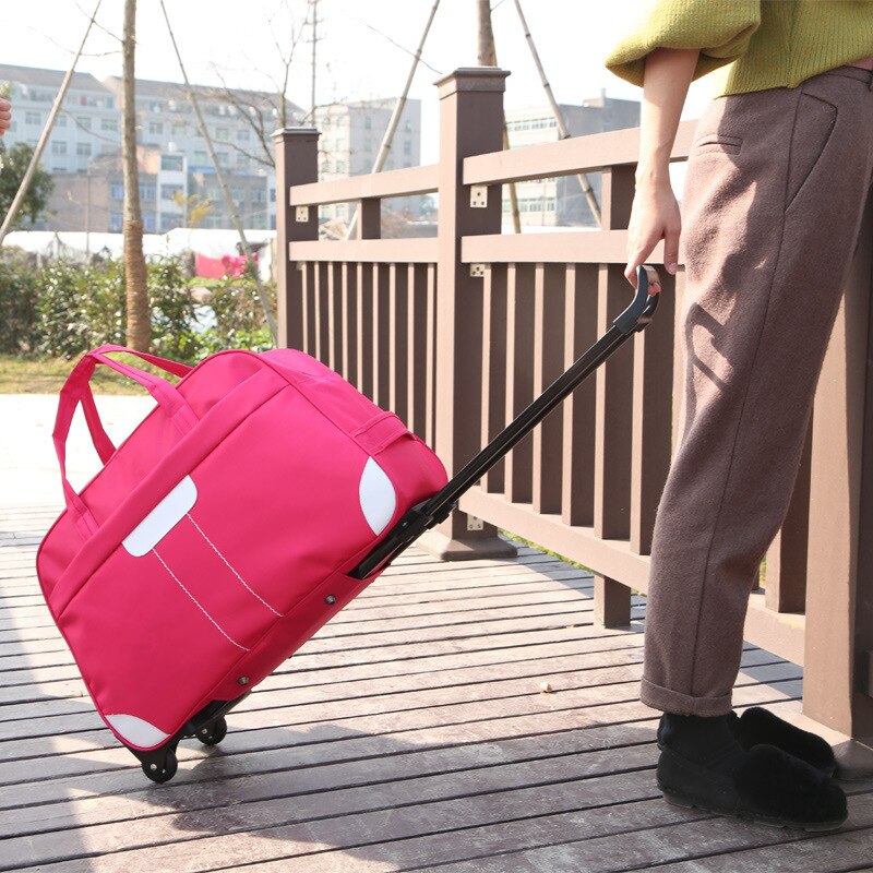 July's Lied Bagage Rollende Koffer Waterdichte Trolley Bag Overnight Weekender Tas Reizen Handbagage Duffle Bag Met Wielen