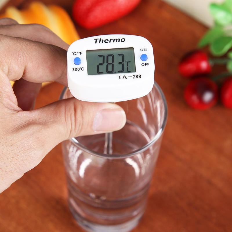 Food Probe Thermometer Stainless Steel Electronic Digital BBQ Meat Thermometer Rotatable Temperature Test Tool