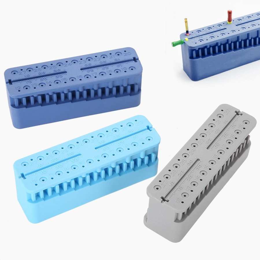 Regla endodóntica Dental de plástico, herramienta de medición, Mini endodoncia, Autoclavable, 1 unidad