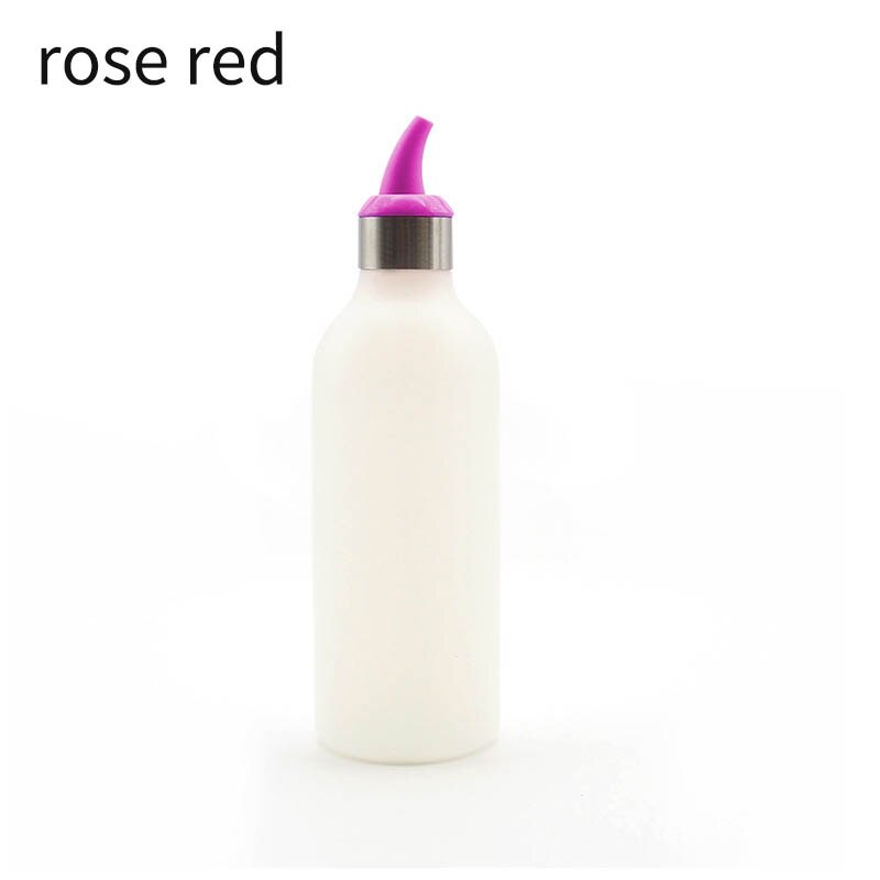 Botellas portátiles de plástico para condimentos, botellas de aceite vinagre, kétchup, herramientas de cocina para barbacoa, dispensador de utensilios de cocina: rose red