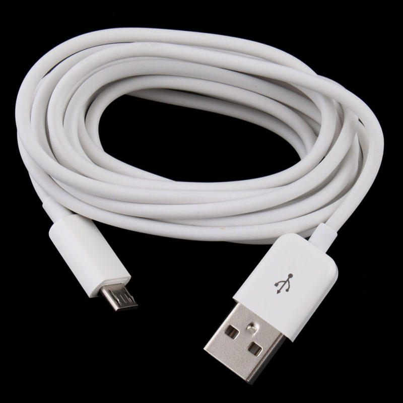 Cable cargador USB 2.0 macho a micro USB de 5 pines de 6 pies y 2 m # 25578